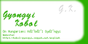 gyongyi kobol business card