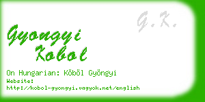 gyongyi kobol business card